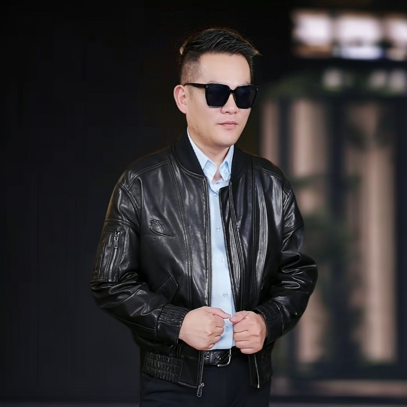 男款春秋款皮夹克短款时尚休闲黑色潮流真皮修身秋季百搭皮衣男士