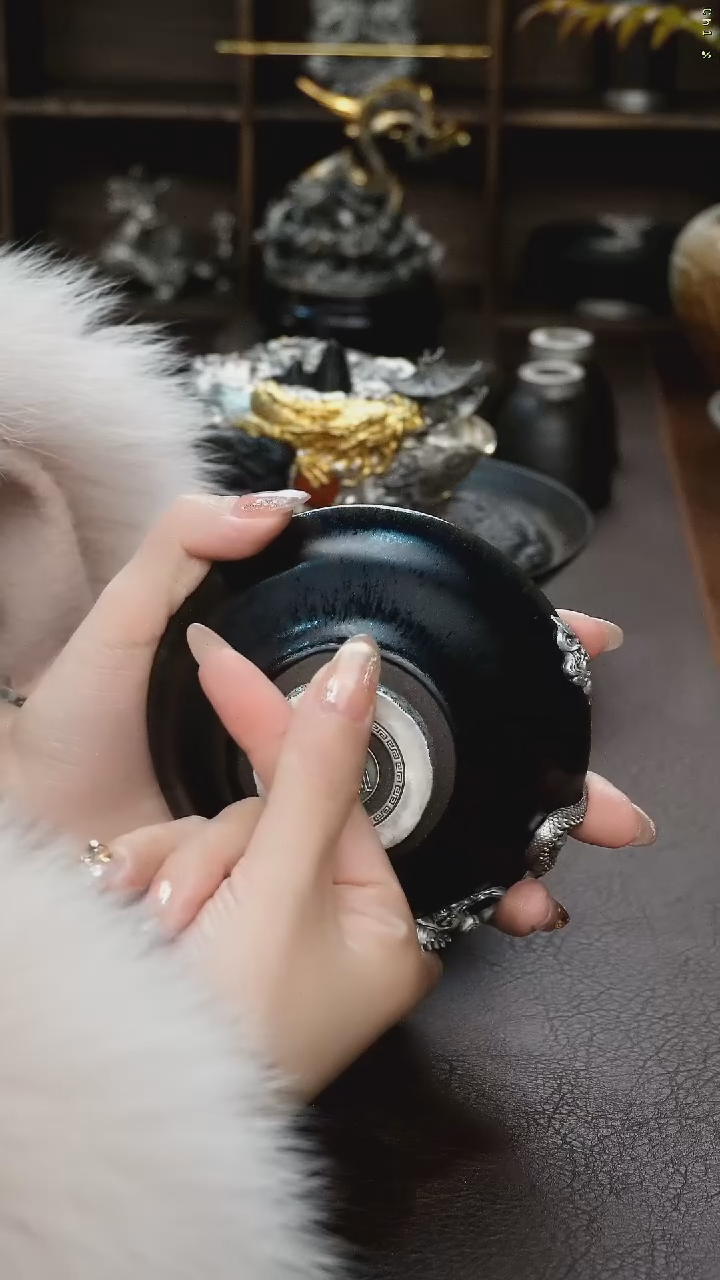 【闪购商品】境秋建盏主人杯高定