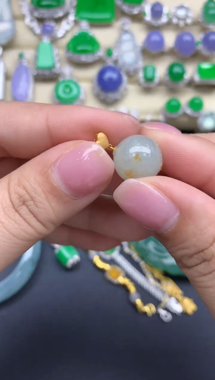 【闪购商品】翡翠颈饰18K金镶嵌52-中国好珍宝