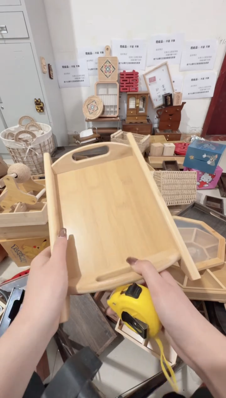 竹木把手托盘微瑕拍下不退不换无售后