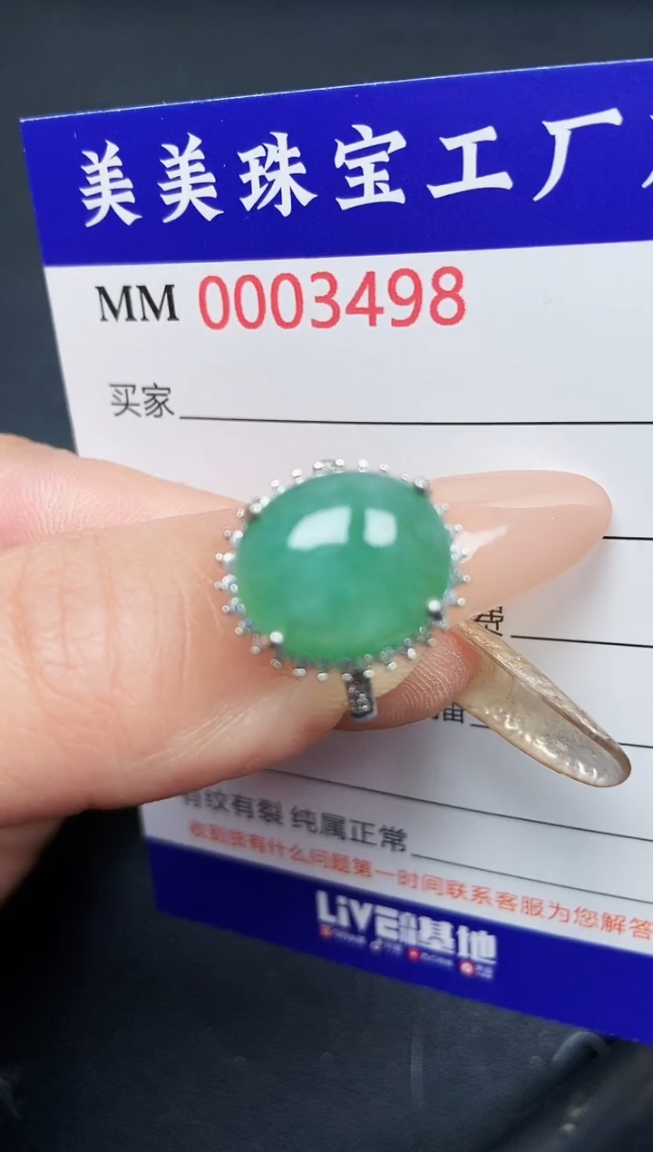 【闪购商品】翡翠颈饰银S925镶嵌3498