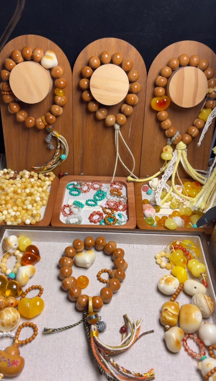 手串猴头核桃甜**~全品高桃16.9做藏式风配饰一套