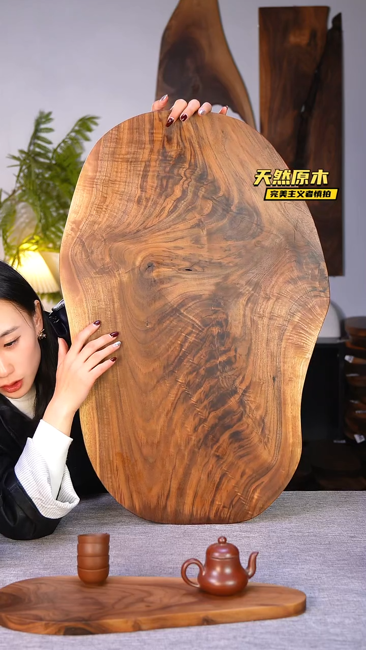 木北美黑胡桃原木.干裂疤结不属于商品质量问题完美主义者慎拍
