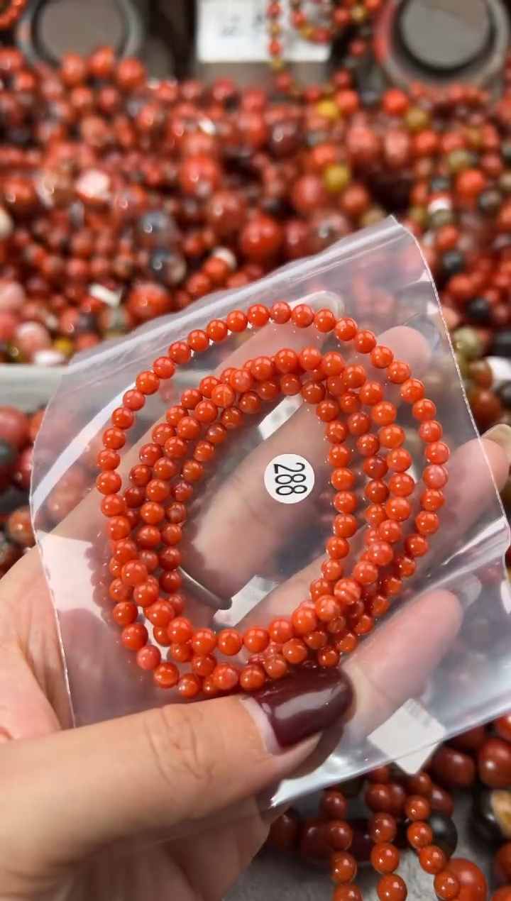 未镶嵌手串南红玛瑙4+
