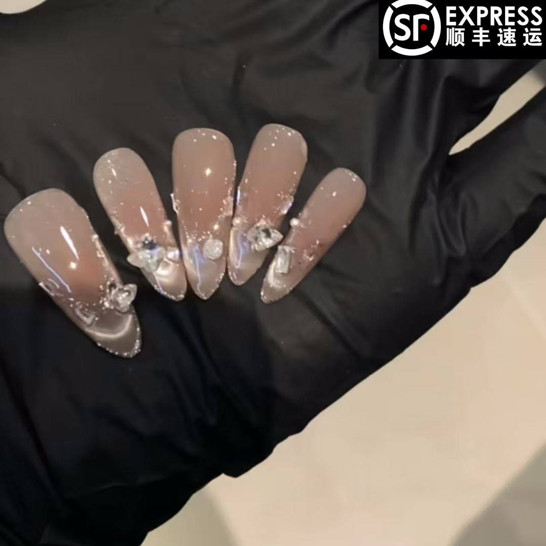 【云栖仙蝶】纯手工制作气质百搭双色渐变可拆卸穿戴甲