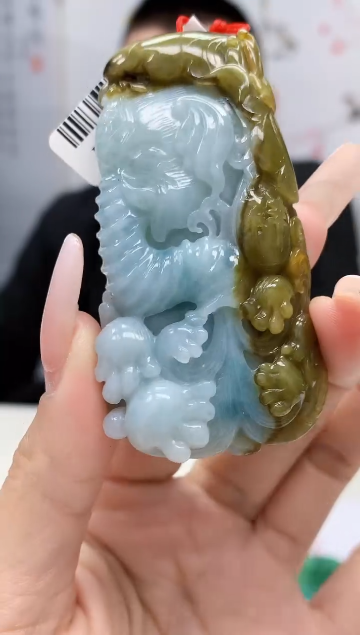 【闪购商品】定制翡翠未镶嵌4812lr-毛货挂件214