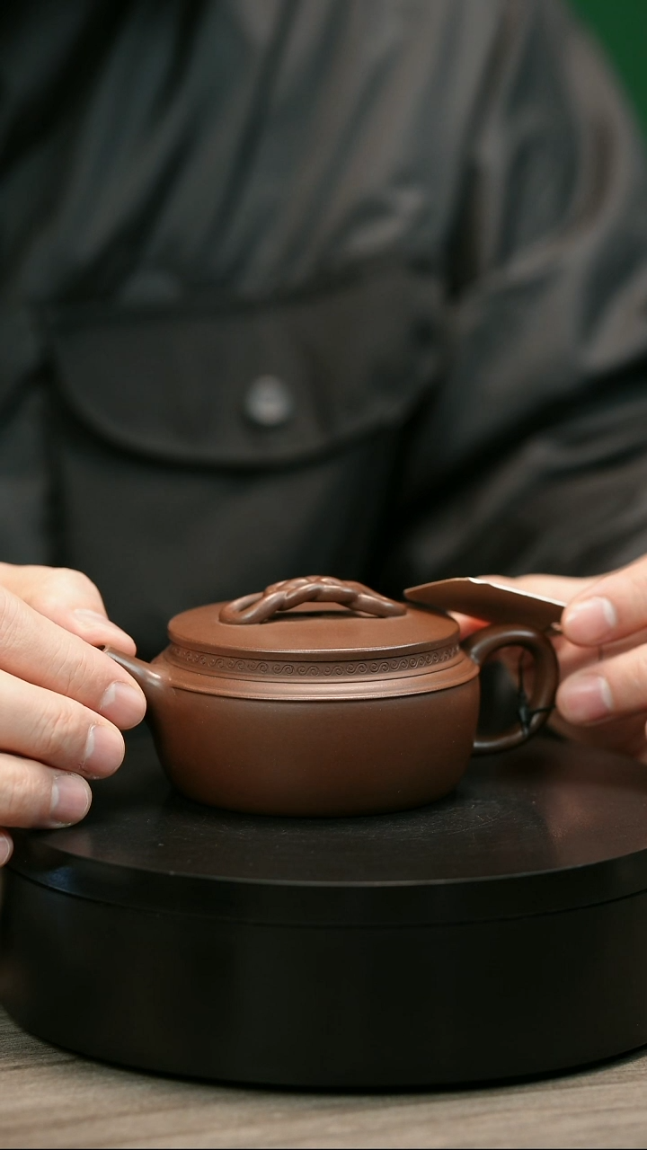 茶壶紫砂坚*H2384赵信军底槽青绳节汉瓦