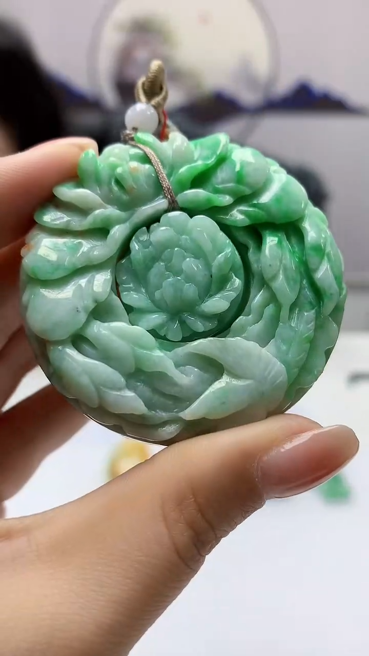 【闪购商品】定制翡翠未镶嵌4852ms-毛货133花鸟