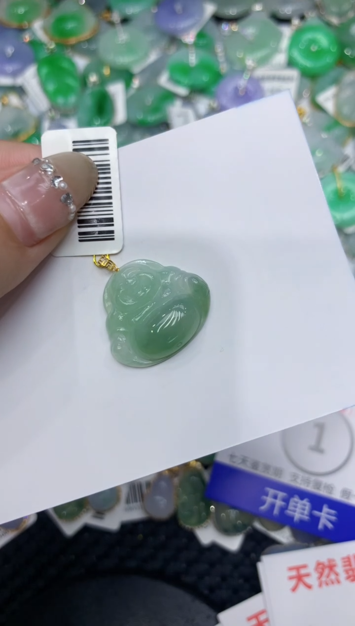 【闪购商品】翡翠颈饰18K金镶嵌222222222