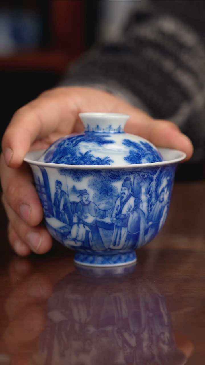 晓竹窑青花十八学士