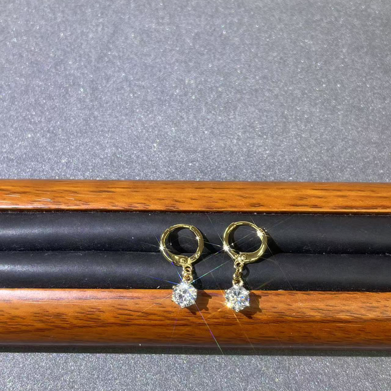  s6789玫色微镶六爪耳扣多样发