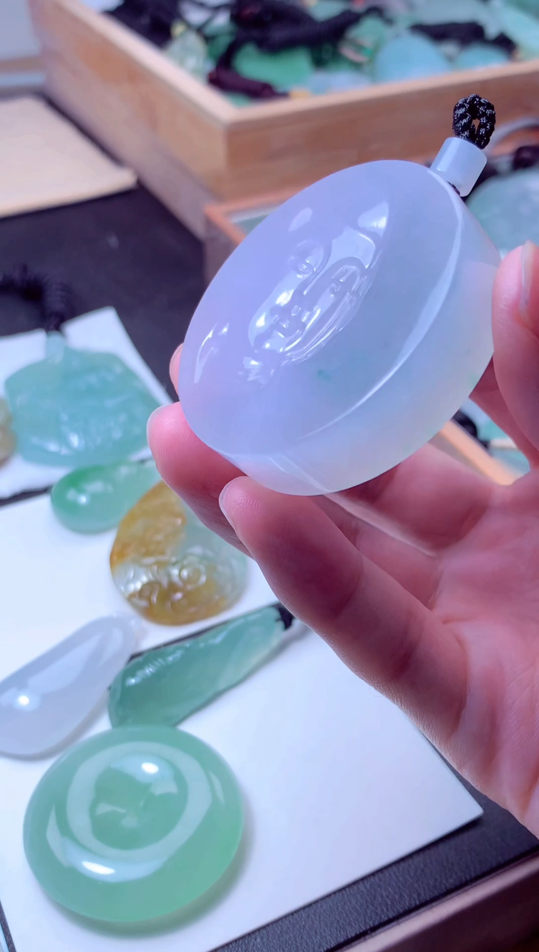 颈饰未镶嵌翡翠天然A货翡翠