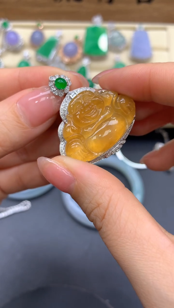 【闪购商品】翡翠颈饰18K金镶嵌608-中国好珍宝