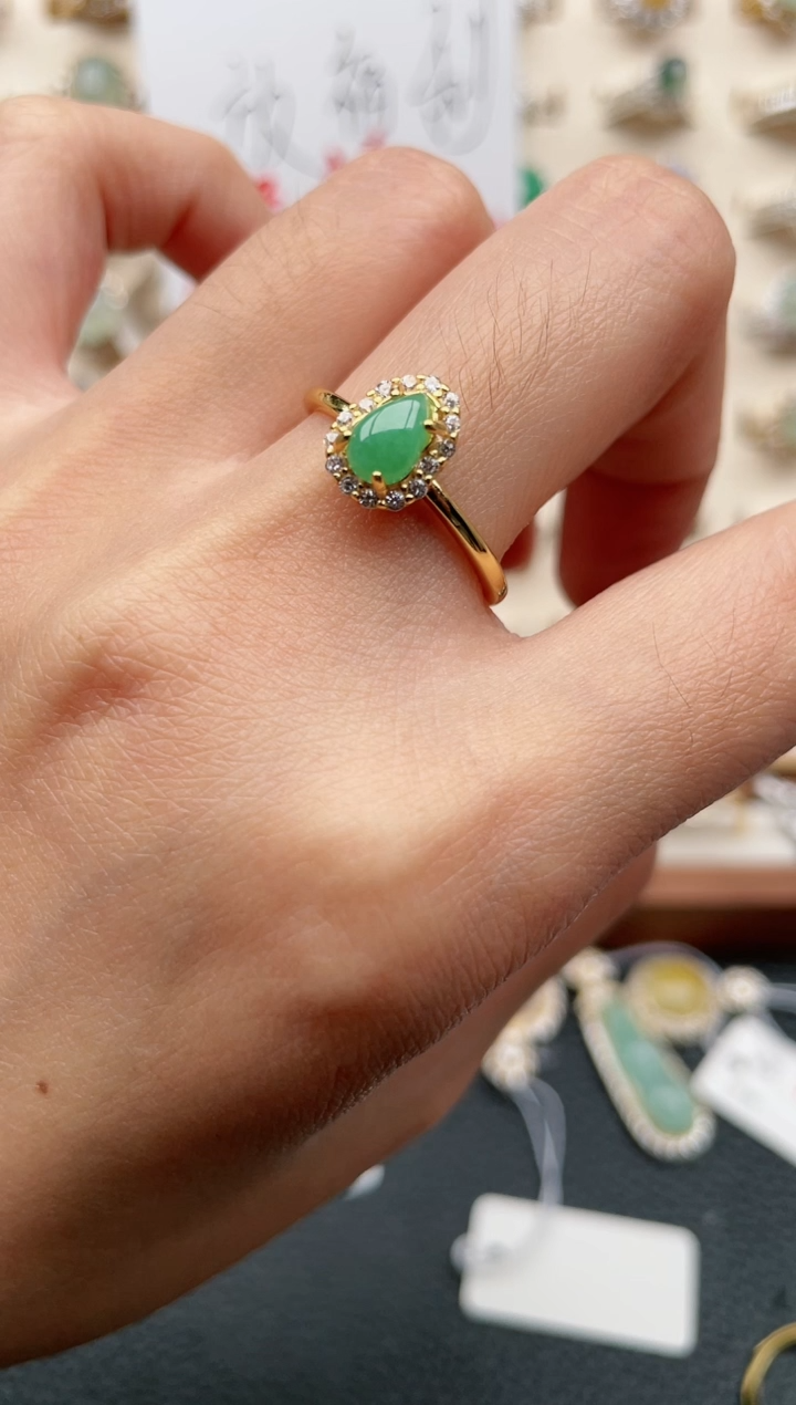 【闪购商品】翡翠戒指银S925镶嵌1111