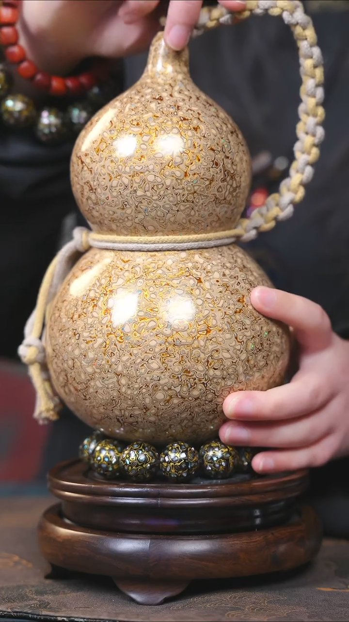 【闪购商品】YF232漆艺酒葫芦不包手串及旋转底座