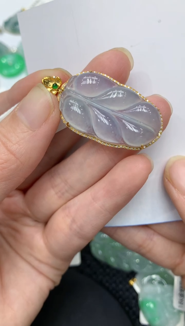 【闪购商品】翡翠颈饰18K金镶嵌111111111