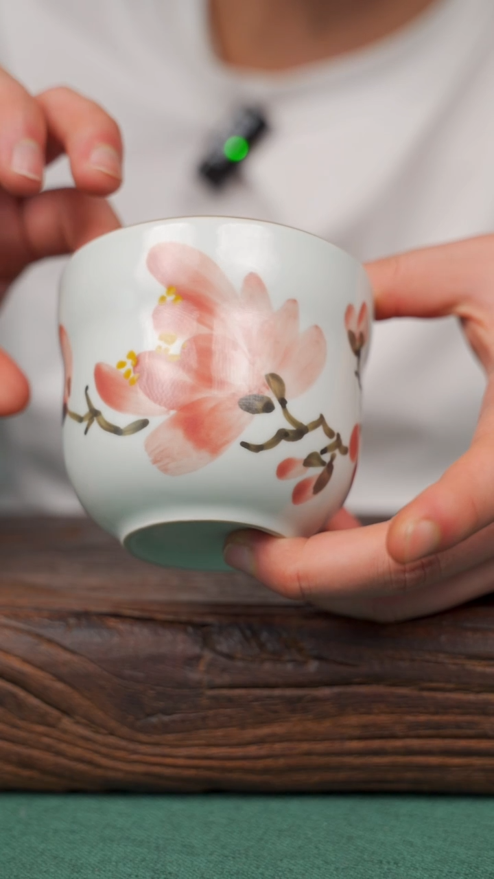 瓷片91寻一缕瓷香杯釉下手工手绘瓷器