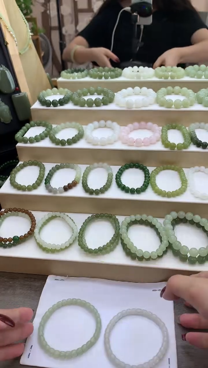 未镶嵌手串和田玉f****a直切珠