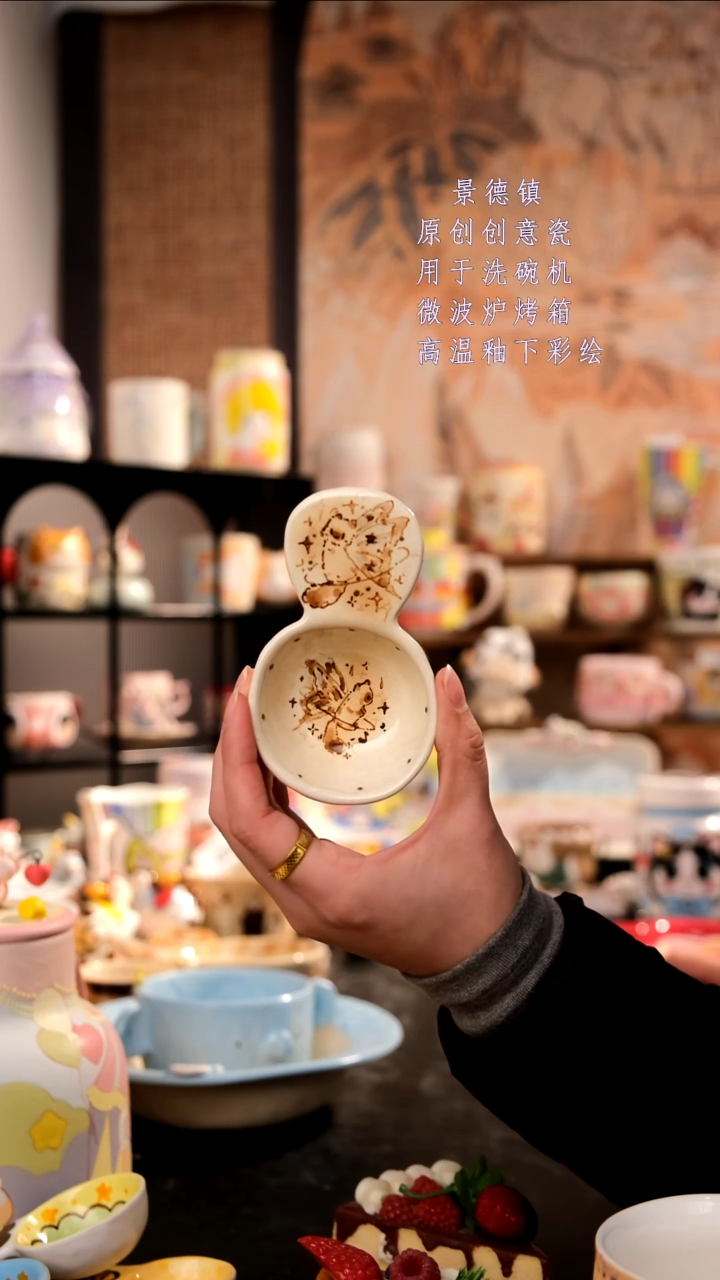 摆件陶旺的可以陶瓷手工手绘设计师款
