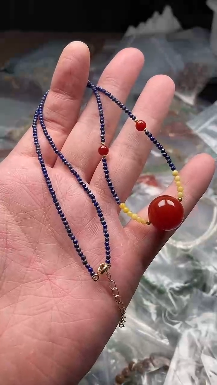 南红玛瑙未镶嵌颈饰多样性发货拍一发一