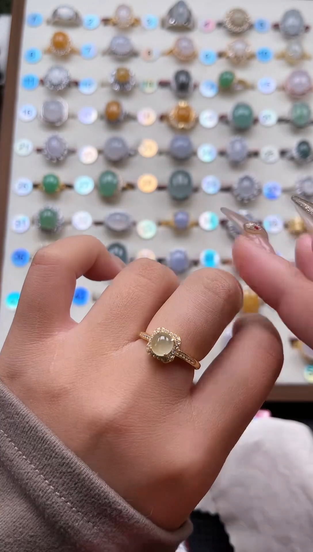 【闪购商品】翡翠戒指银S925镶嵌天然A货翡翠戒指