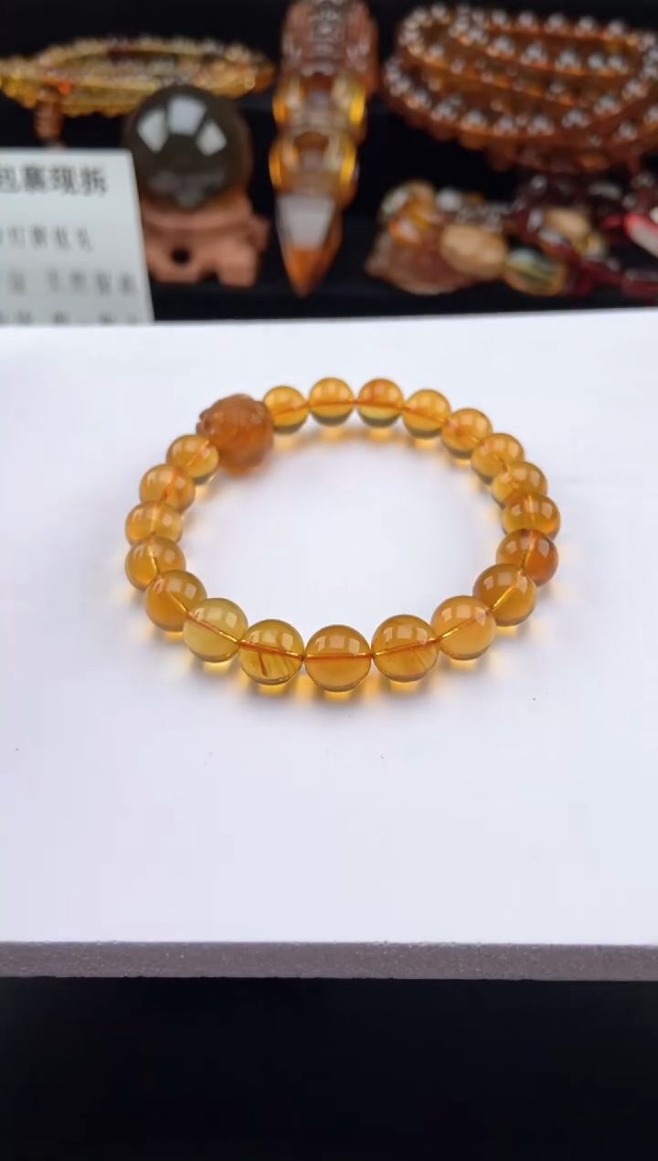 【闪购商品】琥珀手链未镶嵌貔貅手串
