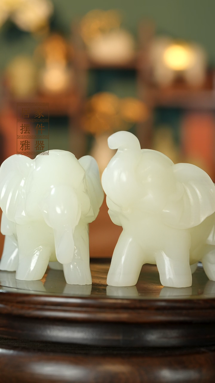 玉《吉祥纳福对象》摆件