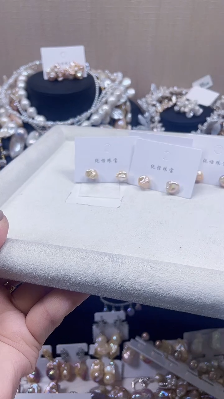 未镶嵌耳饰淡水珍珠【纯恬饰品】（多样性发货发一）