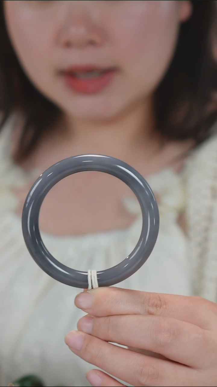 和田玉手镯未镶嵌66【柚子来啦】和田玉拍一发一56