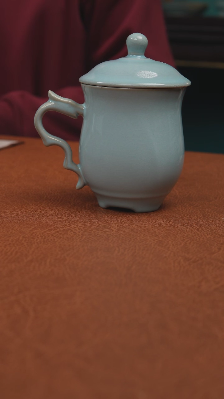 【闪购商品】杯微瑕天青龙头办公杯