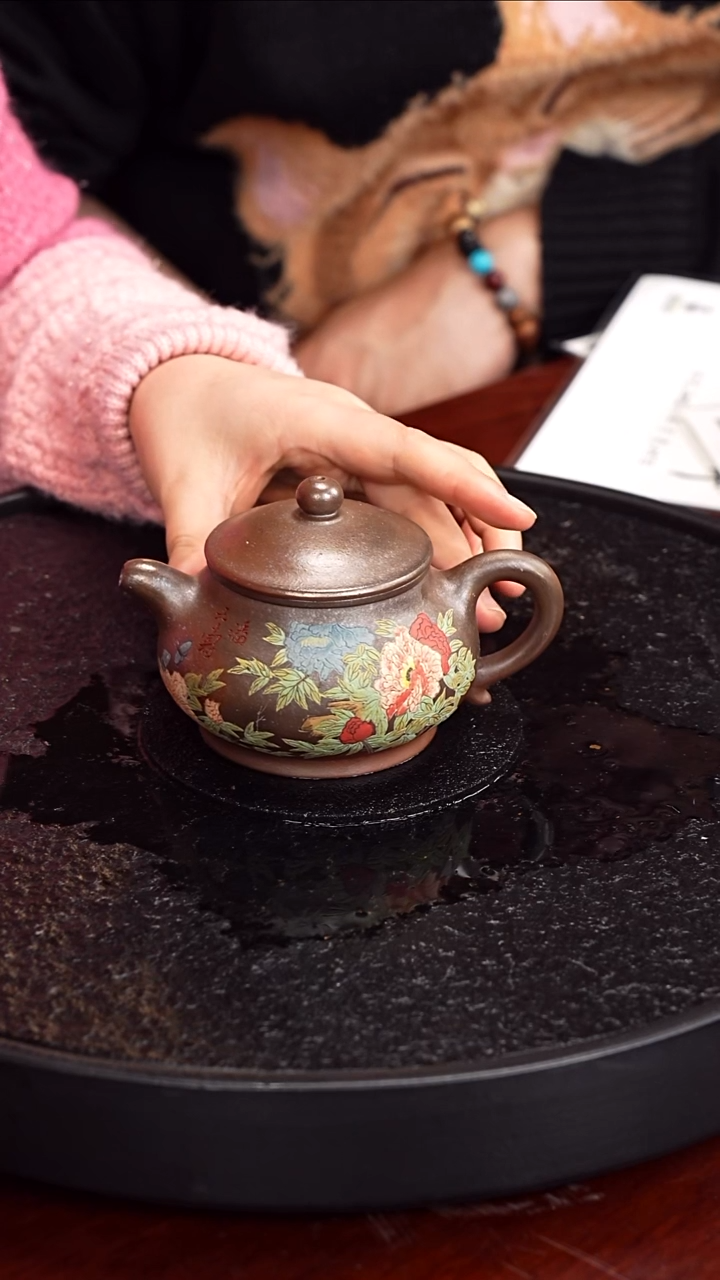 茶壶紫砂潘春芳  潘壶 123 紫泥柴烧 240毫升