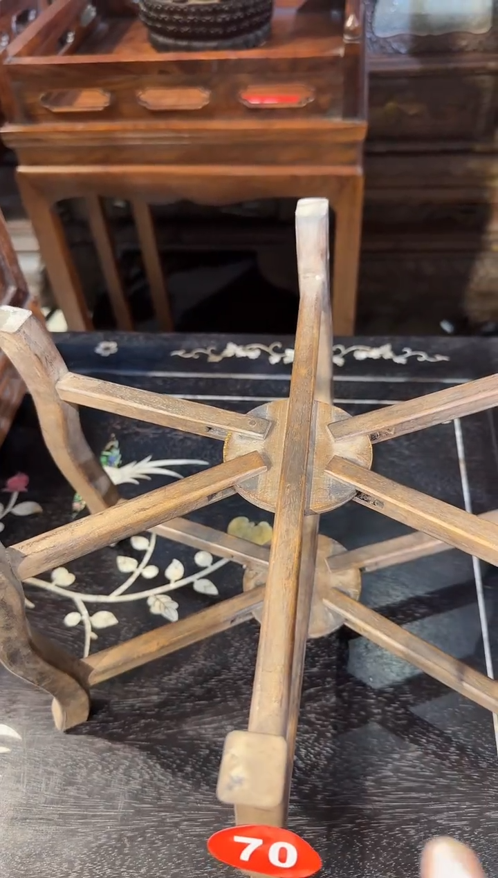 【闪购商品】木木艺黄花梨折叠置物架398.888