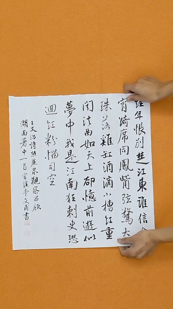 书法杨仁根（字文甫）45*45 江西ls