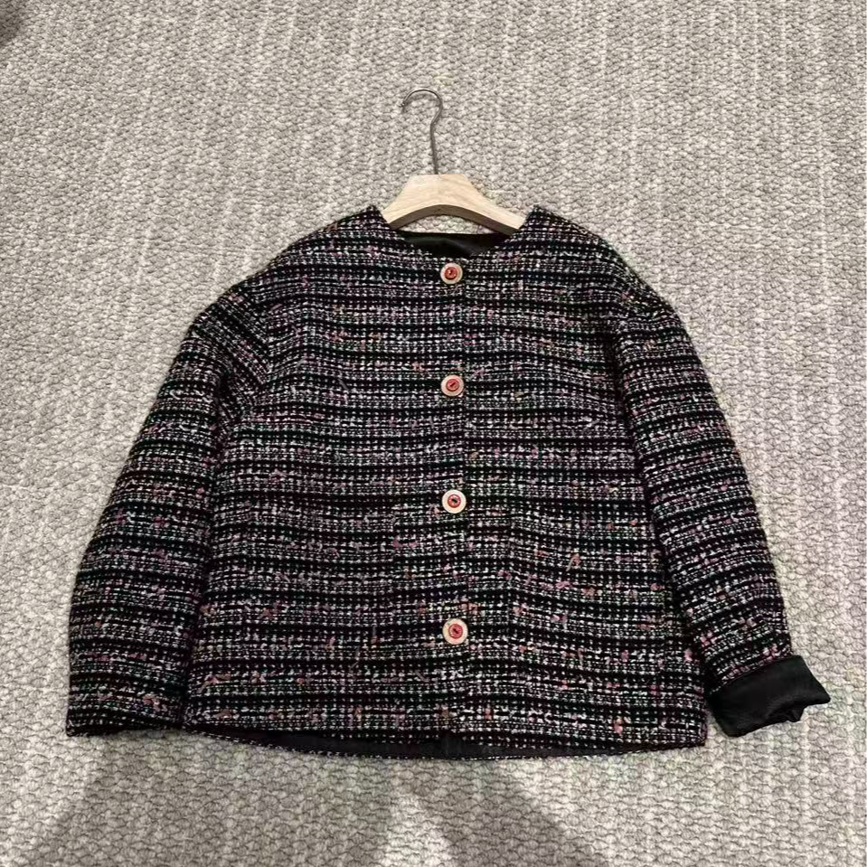 娟娟【糖果屋】设计感圆领宽松外套WT2507-82608