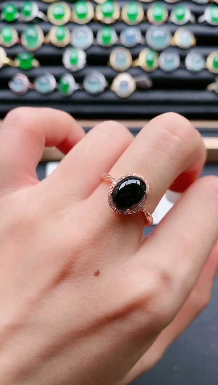 【闪购商品】翡翠戒指银S925镶嵌1111