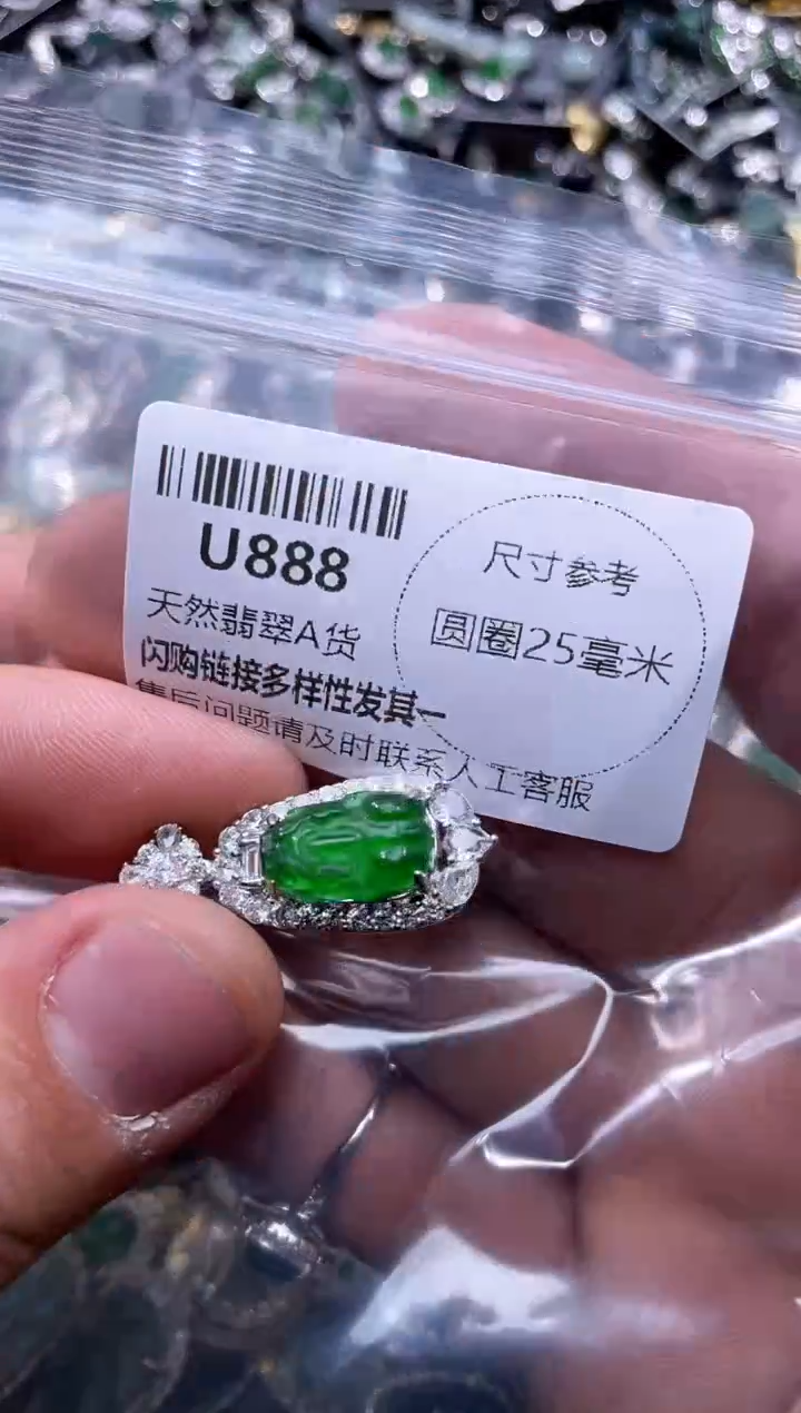 【闪购商品】翡翠颈饰未镶嵌U888吊坠