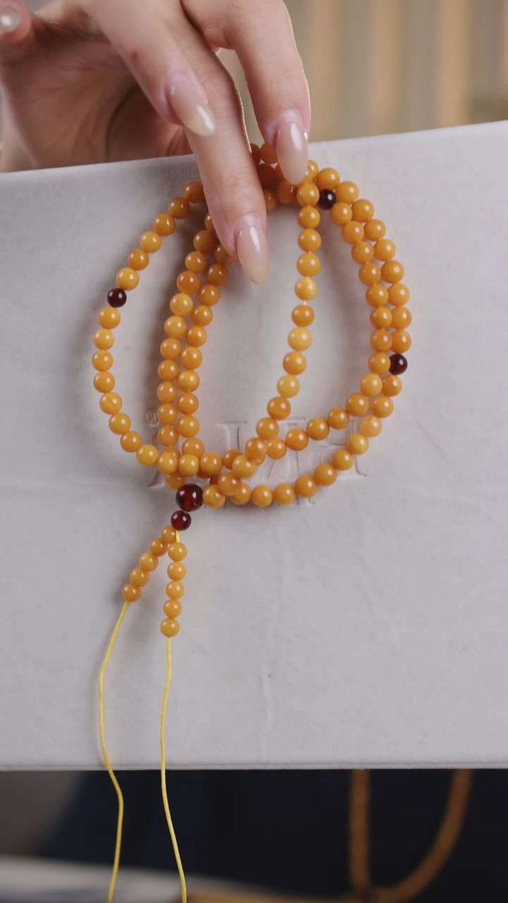 琥珀项链未镶嵌6-.5-7MM