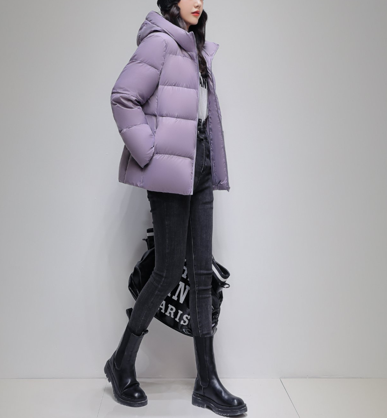 RK 冬季轻薄款纯色简约百搭面包羽绒服