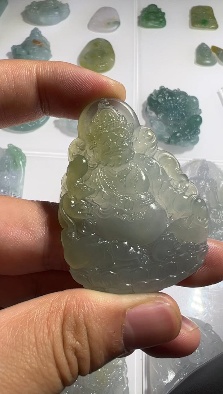 未镶嵌定制翡翠黄财神