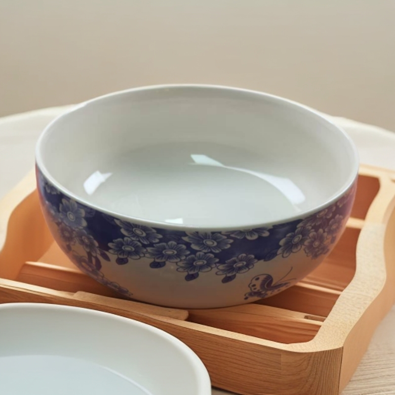 高端青花小花茶洗