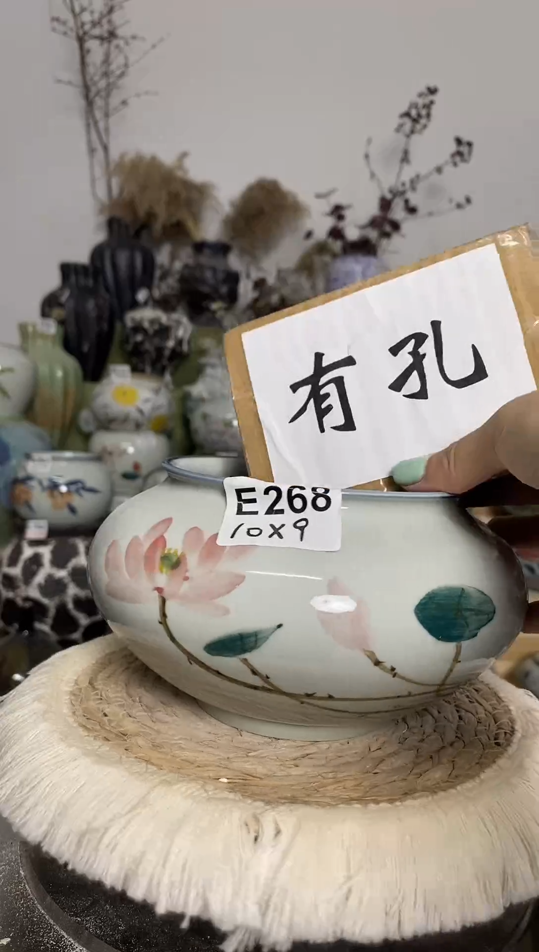 有孔 景德镇纯手绘高温 E268