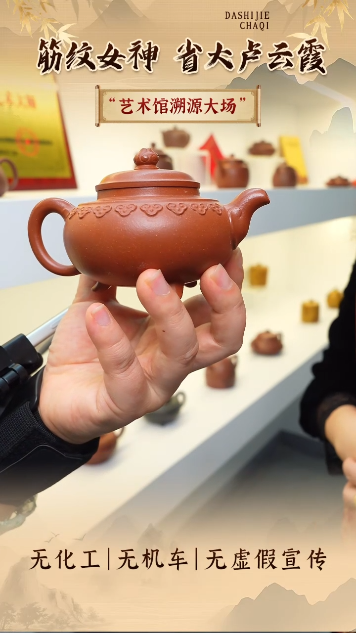 茶壶紫砂卢云霞 柴烧 云肩如意