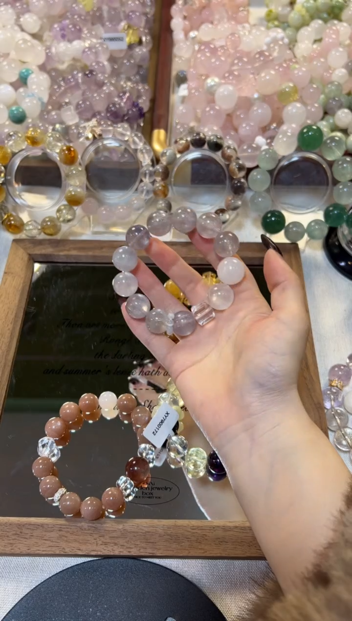 未镶嵌手串水晶紫兔毛水晶手串