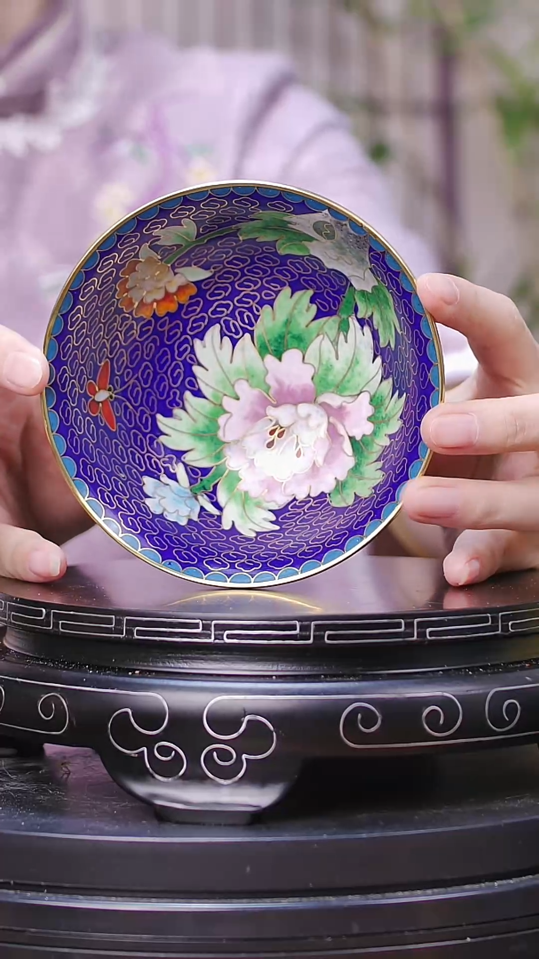 【闪购商品】非遗技艺 景泰蓝花卉碗宝蓝