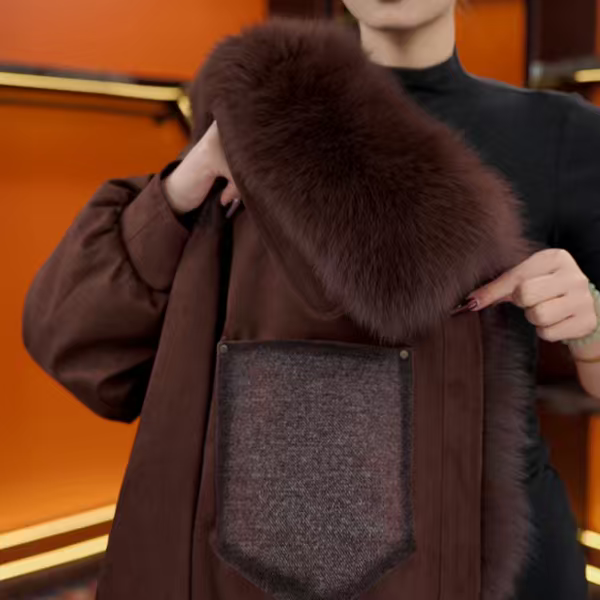 2025杭州专柜原版新款海宁皮草羽绒服11251-x