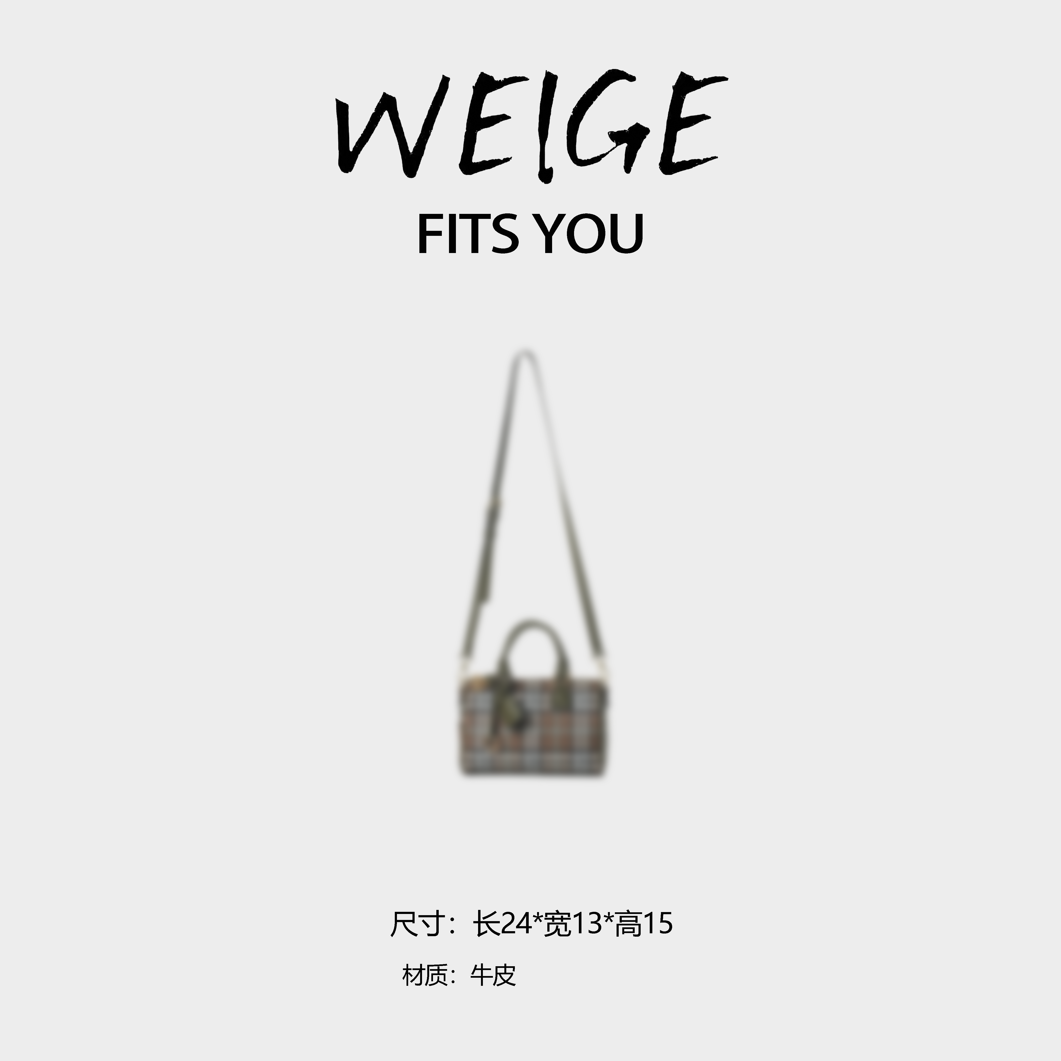 【高定系列】2025时尚休闲百搭女士单肩斜跨包 BV2505153-军绿格子