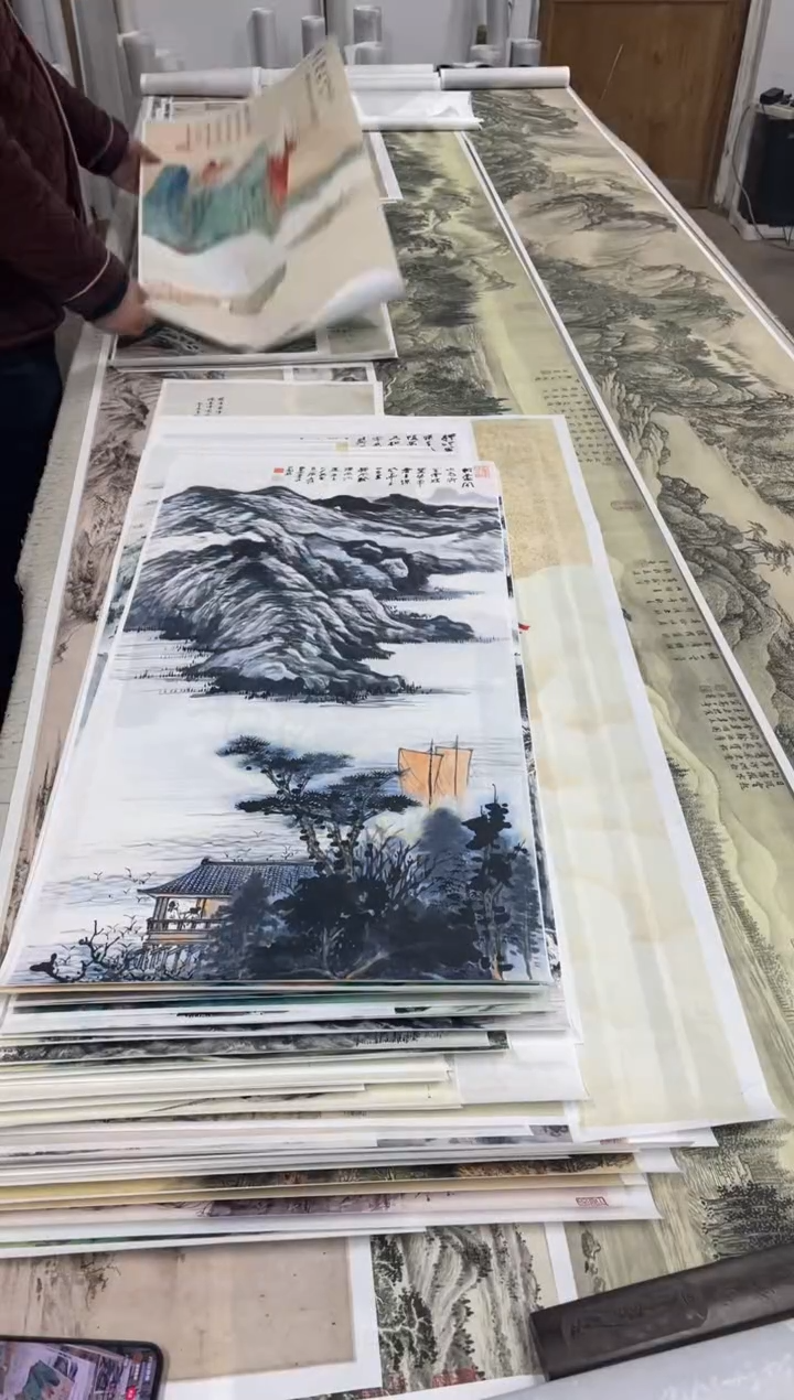 19  张大千山水 微喷复刻 