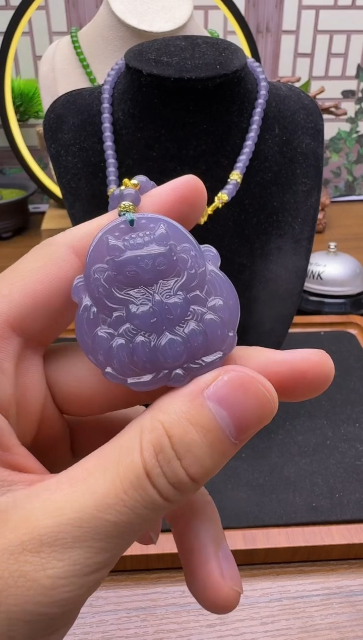 颈饰14K金镶嵌和田玉YC12       