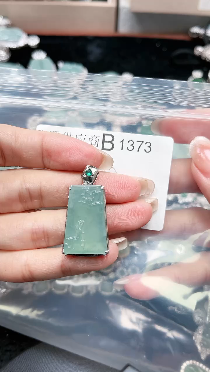 【闪购商品】翡翠颈饰未镶嵌1373赠皮绳