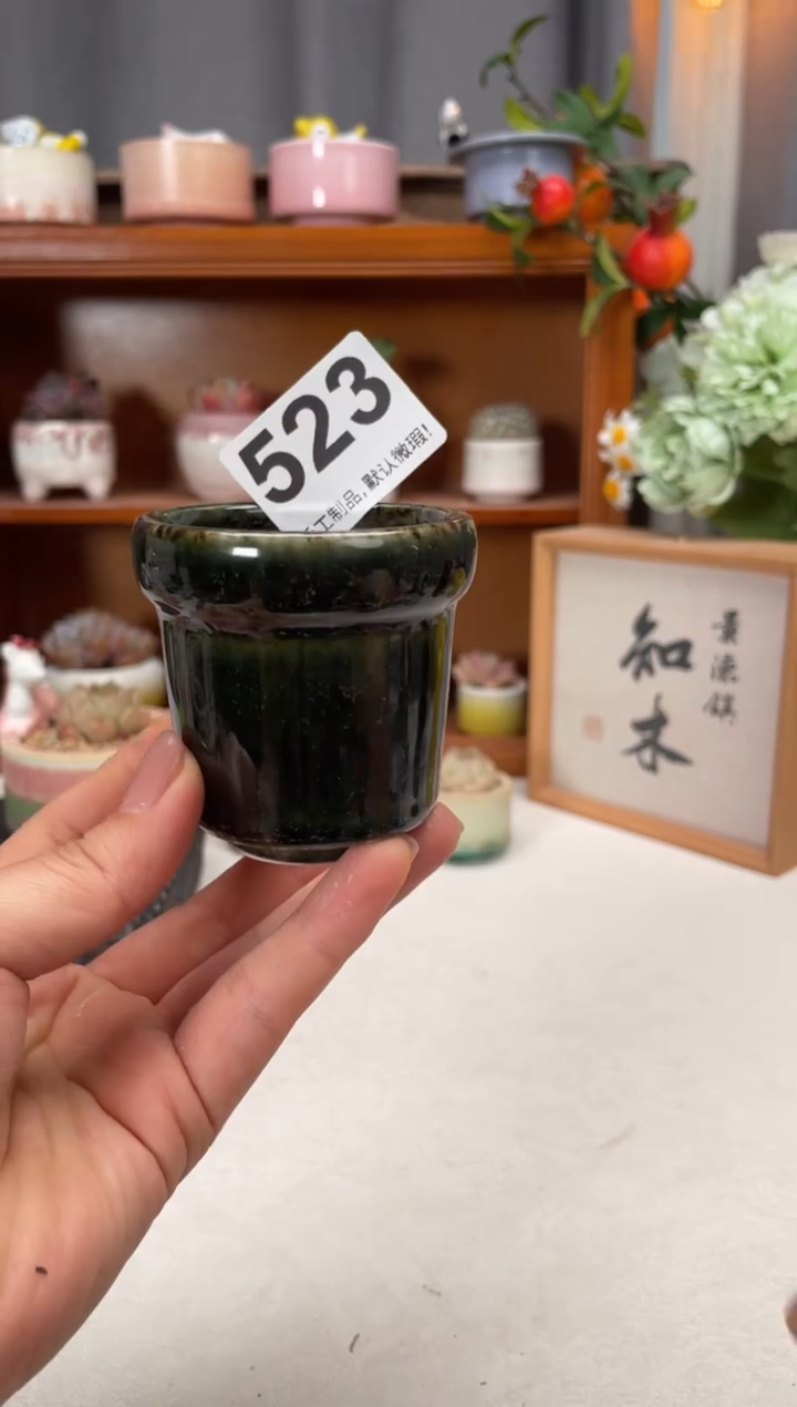 瓷片523知木小芳花盆